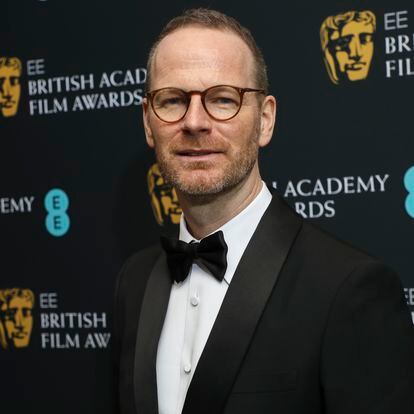 Joachim Trier poses for photographers upon arrival at the 75th British Academy Film Awards, BAFTA's, awards dinner in London Sunday, March 13, 2022. (Photo by Vianney Le Caer/Invision/AP)