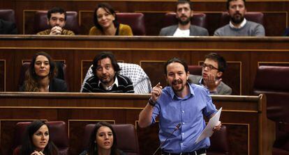 Pablo Iglesias en el Congreso en una foto de archivo.