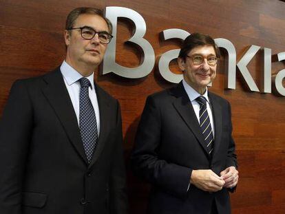 Jos&eacute; Ignacio Goirigolzarri, presidente de Bankia, y Jos&eacute; Sevilla, consejero delegado