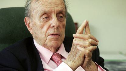 Manuel Fraga, durante una entrevista con EL PAÍS en julio de 2007.