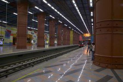 Estación Cabo Ruivo del metro de Lisboa.