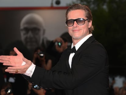 Brad Pitt en la alfombra roja de la 'premiere' de la película 'Blonde', durante el festival de Venecia el 8 de septiembre de 2022.