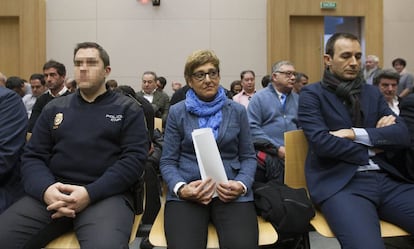 La exalcaldesa de La Muela María Victoria Pinilla en el juicio que se sigue contra ella por corrupción urbanística, en enero 2016.