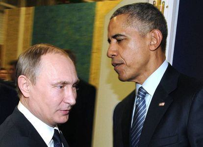 Vladímir Putin, junto a Barack Obama en 2015 en París.