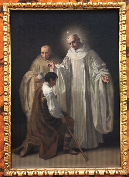 'San Bernardo socorriendo a un tullido', de Goya, óleo que puede verse en el monasterio de San Joaquín y Santa Ana, de Valladolid.