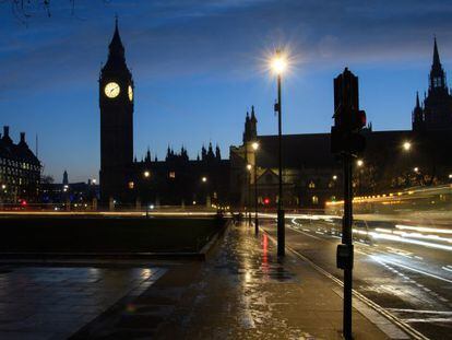 Vista del Palacio de Westminster, en Londres