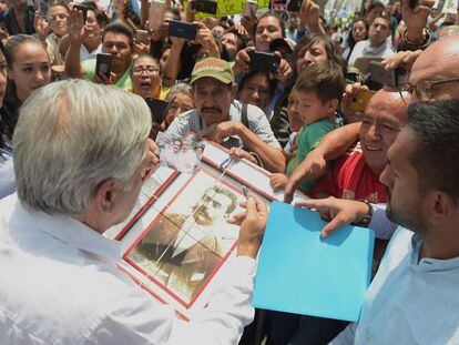 López Obrador, durante el acto en honor a Zapata en Cuernavaca.