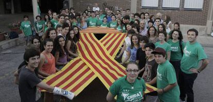 Encierro de profesores y alumnos del IES Josep Sureda i Blanes, en 2013. 