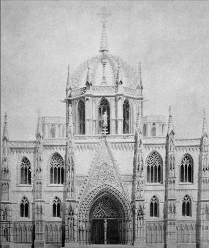 Diseño firmado por Manuel Girona para la catedral de Barcelona que ganó el concurso.
