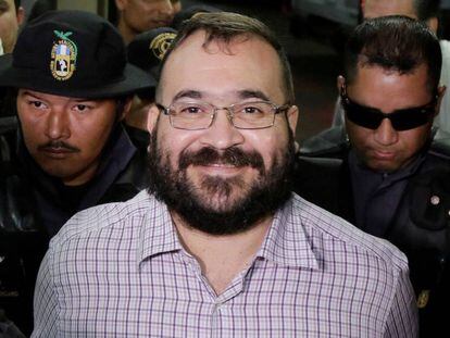 Javier Duarte, en el momento de su extradición en 2017.