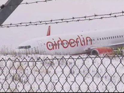 Un avión con 165 pasajeros se sale de pista en el Aeropuerto de Dortmund