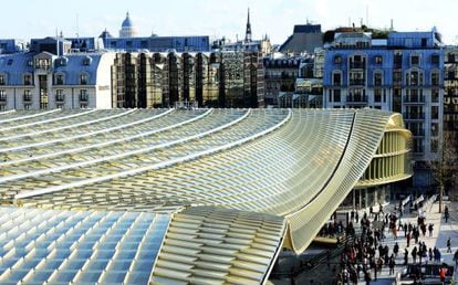 La Canopée, del arquitecto Patrick Berger, nueva cubierta del Forum des Halles, en París.
