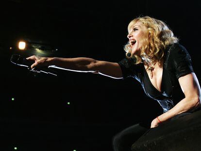 Madonna, durante una actuación en el Estadio Wembley de Londres.