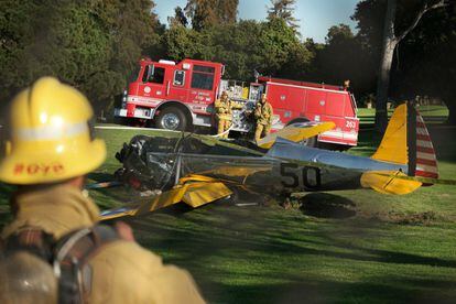 El héroe de "Indiana Jones" y "La guerra de las galaxias" ha sufrido el accidente en el campo de golf Penmar, a pocos kilómetros del aeropuerto de Santa Mónica de Los Ángeles.
