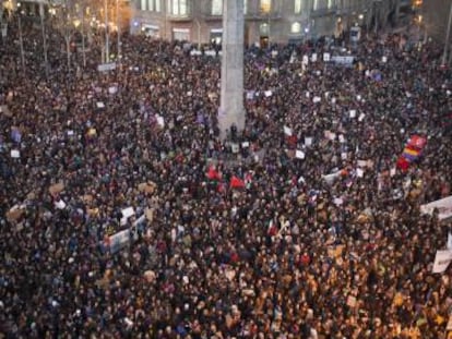 Manifestació feminista del  8-M de fa dos anys.