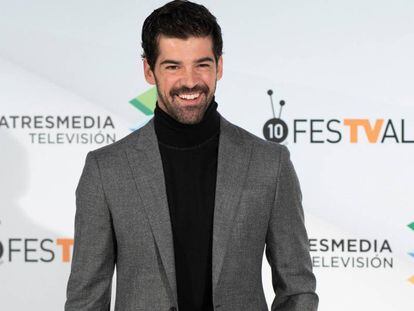 Miguel Angel Muñoz, durante la presentación de la serie en el FesTVal de Vitoria-Gasteiz.
