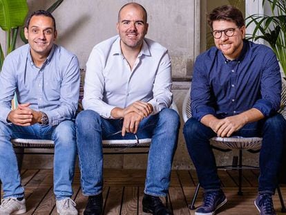 Josep Gaspar, Eduardo Cruz, Josh Gabel, cofundadores de Qustodio. 