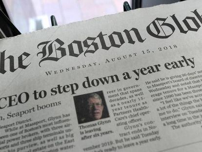 La edición de 'The Boston Globe' del pasado 15 de agosto. 