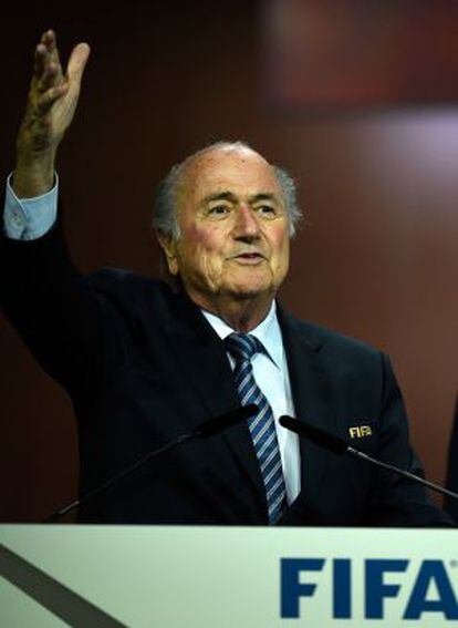 Joseph Blatter, divendres al congrés de la FIFA.