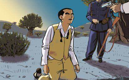 Portada del còmic d'Ian Gibson i Quique Palomo sobre Lorca.