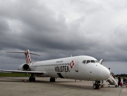 Un avión de la compañía afectada por la supuesta amenaza en una imagen de archivo.