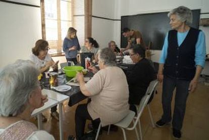 Actividad en un centro cultural de Barrancos.