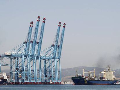Terminal de contenedores del puerto de Algeciras.