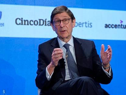 José Ignacio Goirigolzarri, presidente de CaixaBank, durante el foro CincoDías.