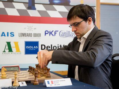 Maxime Vachier-Lagrave, el pasado enero, durante la &uacute;ltima ronda del torneo Tradewise de Gibraltar