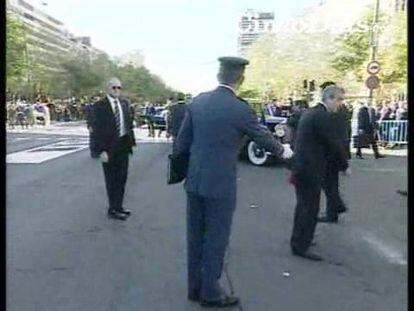 Zapatero es abucheado en el inicio del Desfile Militar