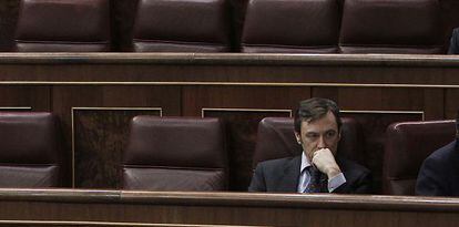 El diputado del PP Rafael Hernando, en el Congreso.