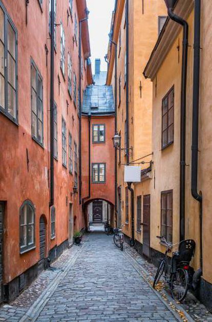 El casco antiguo de Estocolmo (Suecia).