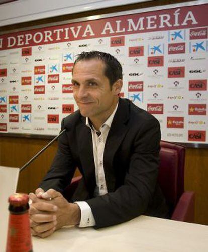 Sergi Barjuán, en su presentación como técnico del Almería.