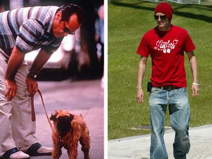 A la izquierda, Jack Nicholson en una escena de <i>Mejor imposible.</i> A la derecha, David Beckham.