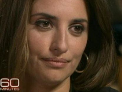 Penélope Cruz durante la entrevista concedida al programa estadounidense <i>60 minutes</i>