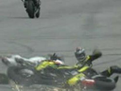 Accidente del piloto italiano Marco Simoncelli, fallecido por el brutal impacto