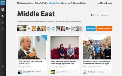Un ejemplo de recortes con noticias sobre Oriente Medio.