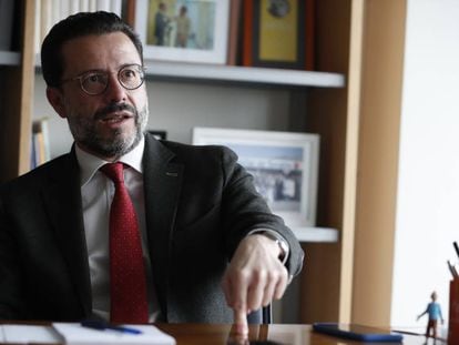 Javier Fernández-Lasquetty, Consejero de Hacienda y Función Pública de la Comunidad de Madrid durante una entrevista en 2019.