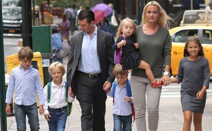 Donald John Trump Jr.

Quién es: el hijo mayor, fruto del primer matrimonio de Trump con la modelo checa Ivana Trump. Tiene 38 años y está casado con la también modelo Vanessa Haydon. Tienen cinco hijos: Kai, Chloe, Donald III, Tristan y Spencer.