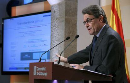 Mas, en la presentaci&oacute;n del portal de la Generalitat.