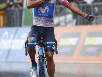 El ciclista ecuatoriano Richard Carapaz, ganador de la octava etapa del Giro de Italia. 