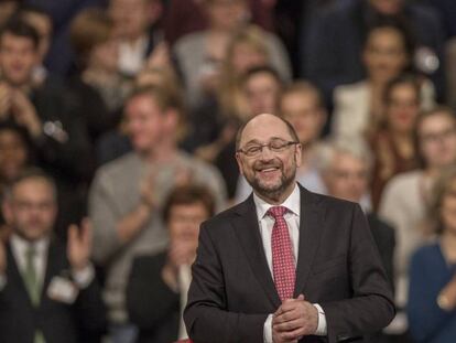 Martin Schulz, en el congreso del SPD en Berlín donde fue elegido nuevo líder del partido y candidato a canciller