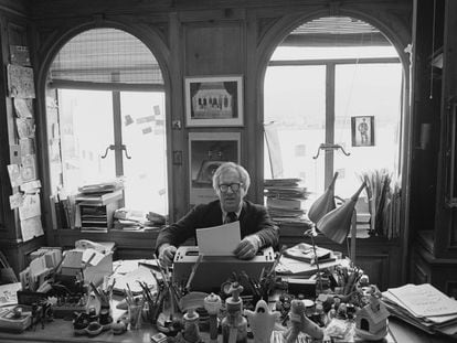 Ray Bradbury en Los Ángeles, California, en torno a 1980.
