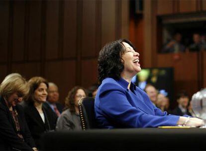 Sonia Sotomayor, durante la primera audiencia ante el Senado para ser confirmada jueza del Tribunal Supremo de EEUU.