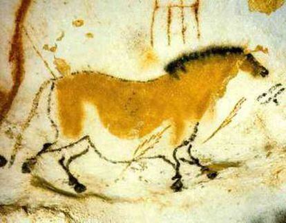 Pintura rupestre en la cueva de Lascaux (Francia).