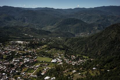 Vista aérea de Ixtlán de Juárez, Oaxaca.