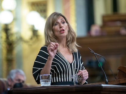 La vicepresidenta segunda, Yolanda Díaz, el miércoles en el pleno del Congreso.