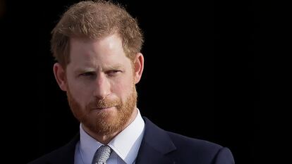El príncipe Enrique en los jardines del Palacio de Buckingham en enero de 2020.