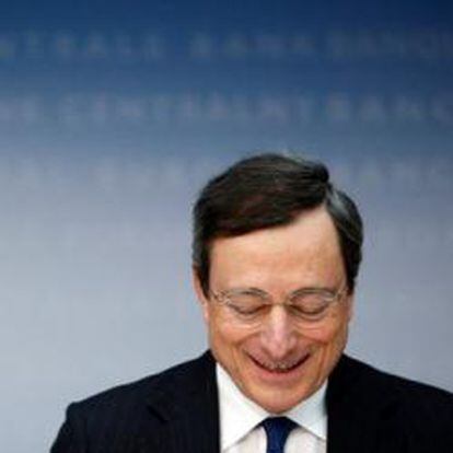 Mario Draghi en una rueda de prensa