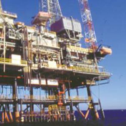 Una plataforma petrolífera de Repsol